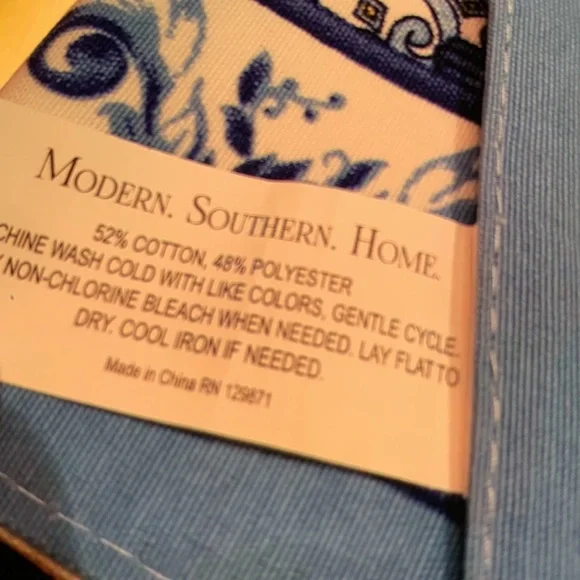 5 Placemats Brand New with Labels. Modern Southern Home Al Fresco Blue & White. - Picture 9 of 14